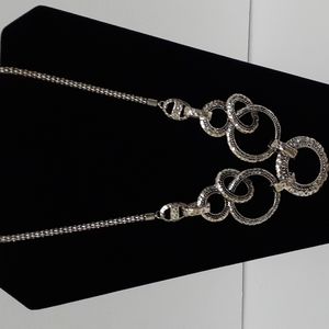 Christopher  & Banks Silvertone Necklace.